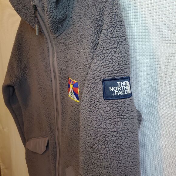 Rare The North Face Womens Sz M Sherpa Teddy Fleece Hoodie Full Zip Jacket - Picture 4 of 13
